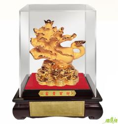 富貴百財絨沙金藝品,沙金藝品,立體金箔藝品,造型藝品,漆線雕藝品,金雕藝品