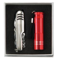 瑞士刀+精巧九燈手電筒,文具批發網,led手電筒
