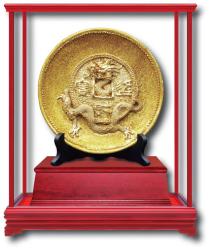 金寶財龍-金雕畫,金雕畫藝品,櫥窗藝品