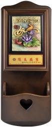 彩繪鑰匙盒-如意有餘,鑰匙盒壁掛獎牌,獎牌台中,壁掛鑰匙盒,玄關鑰匙盒,鑰匙盒壁掛,門口鑰匙盒,原木鑰匙盒