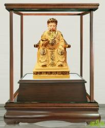 福德正神絨沙金藝品,沙金藝品,立體金箔藝品,土地公藝品,財神藝品,金雕藝品