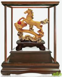 馬上如意絨沙金藝品,沙金藝品,藝品批發,立體金箔藝品,金雕藝品