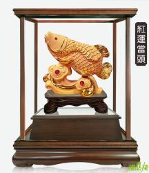 紅運當頭絨沙金藝品,沙金藝品,立體金箔藝品,造型藝品,金雕藝品