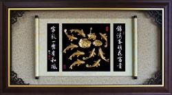 立體金箔獎牌賀匾,立體金箔畫掛飾