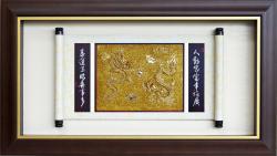 金雕獎牌,立體金箔畫掛飾