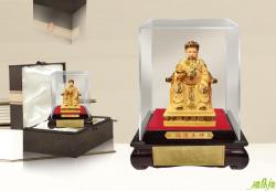 福德正神絨沙金藝品,沙金藝品,立體金箔藝品,造型藝品,漆線雕藝品,金雕藝品