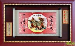鴻圖大展彩繪賀匾,開幕獎牌製作,喜慶賀匾,開幕開店獎牌,彩繪雕塑獎牌,冷彩陶獎牌,獎牌訂製,禮品棧獎牌