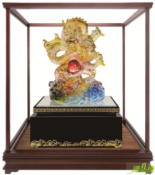 尊龍獻瑞櫥窗藝品,水琉璃藝品,櫥窗藝品,藝品台中,藝品批發,開運招財藝品