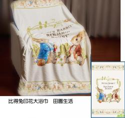 比得兔印花大浴巾 田園生活,大浴巾,涼被,珊瑚絨毯,萬用毯,超大浴巾,空調毯,四季毯,加大浴巾,大浴巾ptt,浴巾推薦ptt,