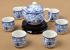 雲紋青花瓷一壺六杯,泡茶茶具組,陶瓷茶具組,日式茶具組,茶具組推薦,泡茶組,中式茶具組,茶具組禮盒
