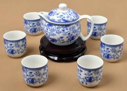 雲紋青花瓷一壺六杯,泡茶茶具組,陶瓷茶具組,日式茶具組,茶具組推薦,泡茶組,中式茶具組,茶具組禮盒